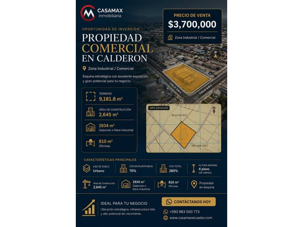 CALDERON PROPIEDAD INDUSTRIAL (IMI) COMERCIAL CERCA PANAMERICANA - 1