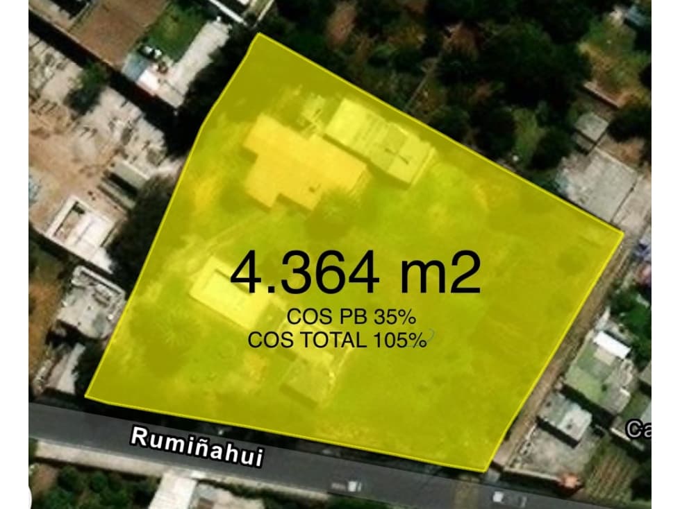 Terreno VENTA 4.364m2 TUMBACO sector Santa Ana - 1