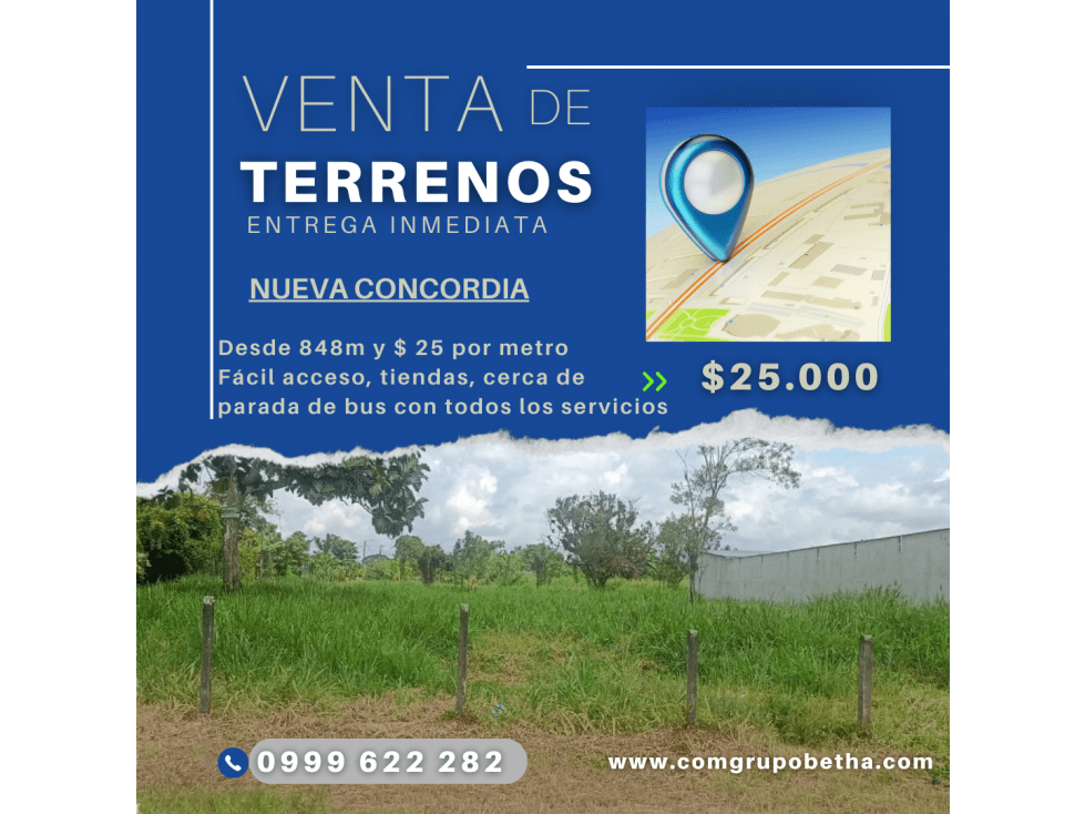 TERRENOS EN VENTA EN LA CONCORDIA SP - 1