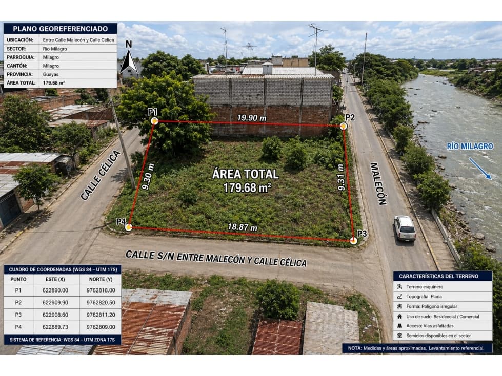 TERRENO EN VENTA EN MILAGRO - 1