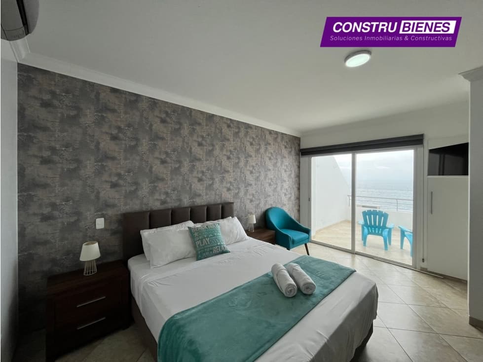 DEPARTAMENTO AMOBLADO, FRENTE AL MAR EN URBANIZACIÓN CIUDAD DEL MAR - 1