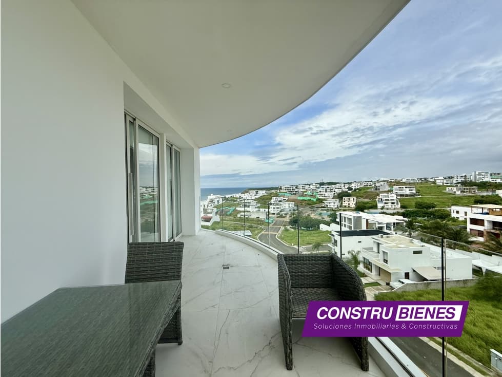 Departamento Amoblado Vista al Mar en Urb. Ciudad del Mar, Manta - 1
