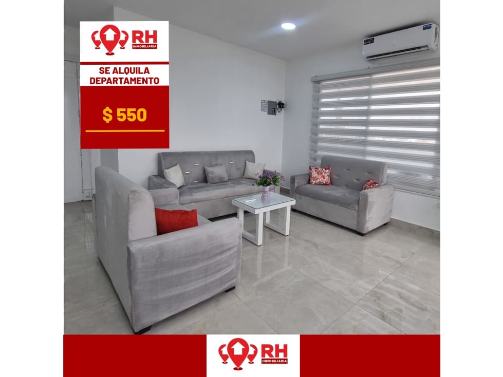 DEPARTAMENTO AMOBLADO EN ALQUILER EN CIUDADELA UNIORO, MACHALA - 1