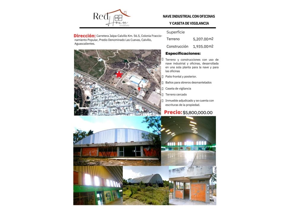 02829 SE VENDE ADJUDICACIÓN DE NAVE INDUSTRIAL EN CALVILLO - 1