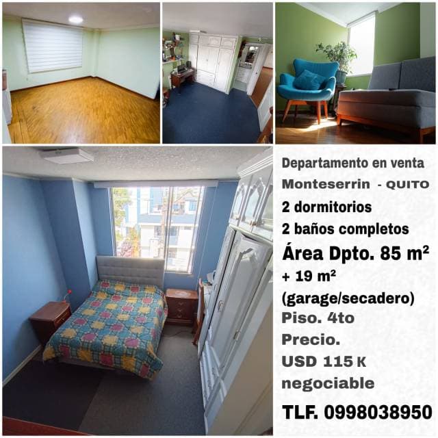 USD 115K / 85m2 - Venta de apartamento 2 habitaciones (Monteserrin, Quito - Ecuador) - 1