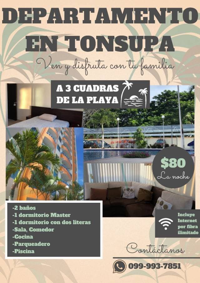 Departamento en Tonsupa - 1