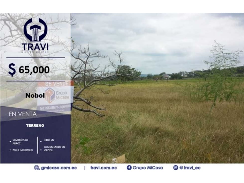 Venta de Terreno en Nobol - 1