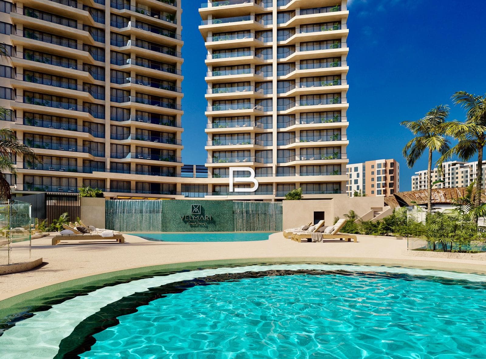 Departamento en Puerto Cancún con vista a la laguna y acceso a marina privada - 1