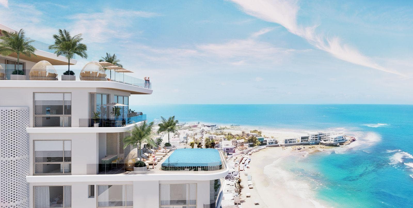 Departamentos en VENTA, EDIFICIO EXCLUSIVO AURA BAY con playa privada, Punta Centinela - 1
