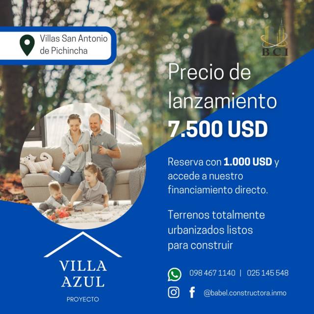 Terrenos Urbanizados listos para Construir ! Desde 100m2 7000 USD