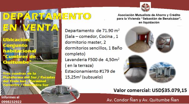 DEPARTAMENTO CERCANO A PLATAFORMA DEL SUR