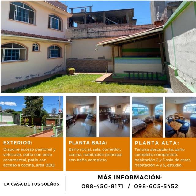 Vendo Casa de 2 Pisos en Sangolquí, Pichincha