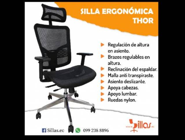 Silla para Oficina Ergonómica Thor Quito-Ecuado